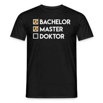 Liste de contrôle Bachelor Master Doctorat - T-shirt homme - noir - Devant - AI Model Male 178 light (178cm)