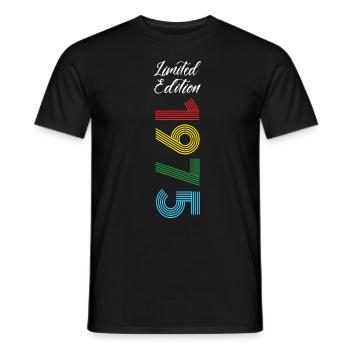 Édition limitée 1975 - T-shirt homme - noir - Devant - AI Model Male 178 light (178cm)