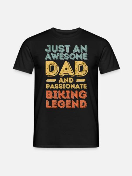 Dad cycling retro - Men's T-Shirt - black