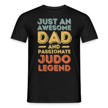 Dad Judo retro - Men's T-Shirt - black - Front - AI Model Male 178 light (178cm)