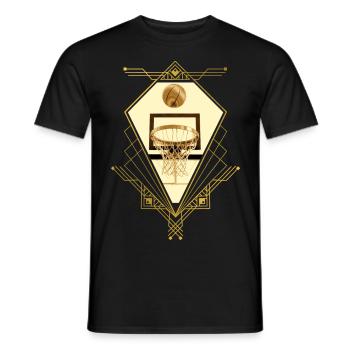 Basketball Korb Gold Basketballkorb Spieler - Männer T-Shirt - Schwarz - Vorne - AI Model Male 178 light (178cm)