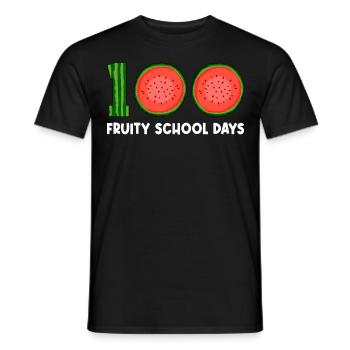 100 Fruity School Watermelon Tropical Fruit Fruit - Men's T-Shirt - black - Front - AI Model Male 178 light (178cm)