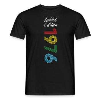Édition limitée 1976 - T-shirt homme - noir - Devant - AI Model Male 178 light (178cm)
