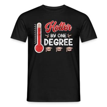 A hot Bachelor's degree Master's degree - Men's T-Shirt - black - Front - AI Model Male 178 light (178cm)