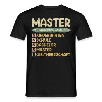 Kindergarten School Bachelor Master Degree - Men's T-Shirt - black - Front - AI Model Male 178 light (178cm)
