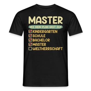 Kindergarten School Bachelor Master Degree - Men's T-Shirt - black - Front - AI Model Male 178 light (178cm)