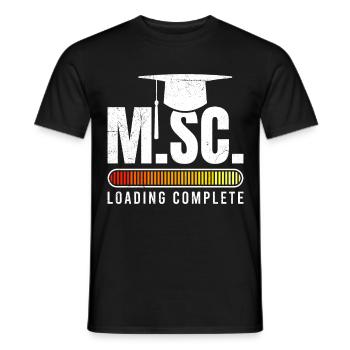 M.Sc Master complet Master of Science - T-shirt homme - noir - Devant - AI Model Male 178 light (178cm)