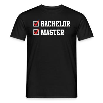 Baccalauréat complété Master - T-shirt homme - noir - Devant - AI Model Male 178 light (178cm)