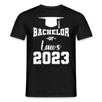 Baccalauréat en droit 2023 Baccalauréat - T-shirt homme - noir - Devant - AI Model Male 178 light (178cm)