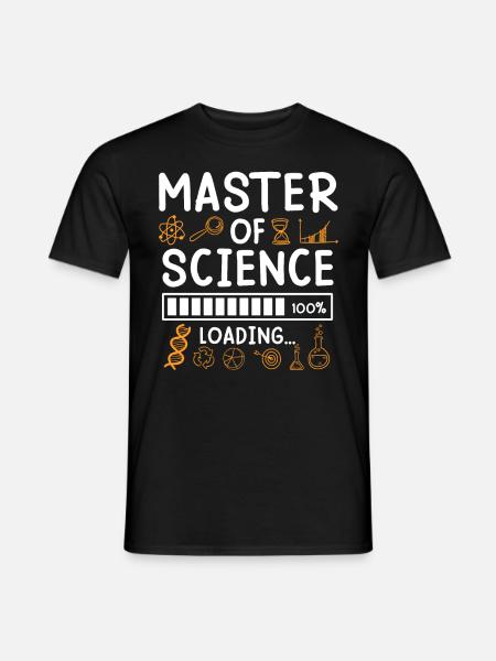Master Abschluss Masterarbeit Master of Science - Männer T-Shirt - Schwarz