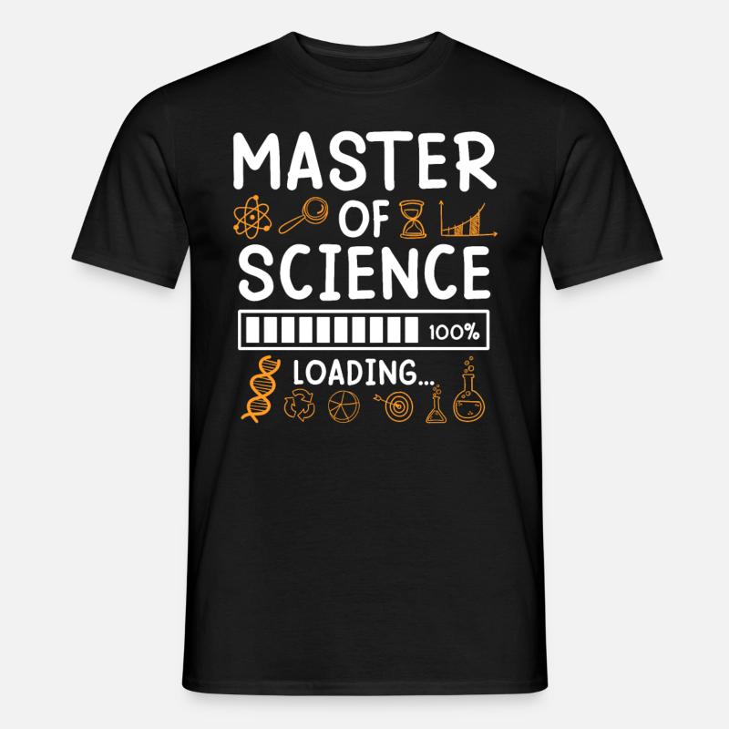Master Abschluss Masterarbeit Master of Science - Männer T-Shirt - Schwarz
