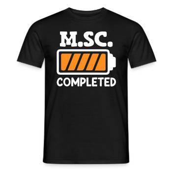 M.Sc completed endlich fertig Master of Science - Männer T-Shirt - Schwarz - Vorne - AI Model Male 178 light (178cm)