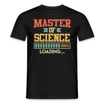 Master Abschluss endlich fertig Master of Science - Männer T-Shirt - Schwarz - Vorne - AI Model Male 178 light (178cm)