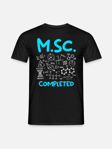 M.Sc completed Master Abschluss Master of Science - Männer T-Shirt - Schwarz