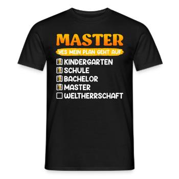 Kindergarten School Bachelor Master Degree - Men's T-Shirt - black - Front - AI Model Male 178 light (178cm)