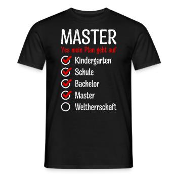 Kindergarten World Domination Master's Degree - Men's T-Shirt - black - Front - AI Model Male 178 light (178cm)