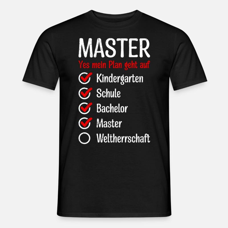 Kindergarten Weltherrschaft Master Abschluss - Männer T-Shirt - Schwarz