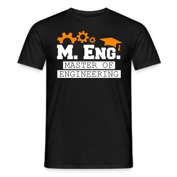 I am Master of Engineering Master's degree - Men's T-Shirt - black - Front - AI Model Male 178 light (178cm)