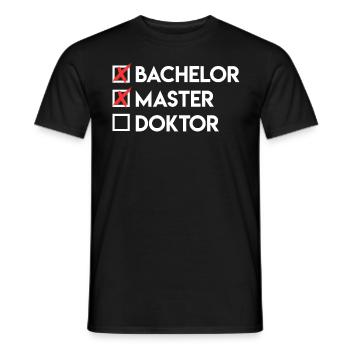 Liste de contrôle Bachelor Master Doctorat - T-shirt homme - noir - Devant - AI Model Male 178 light (178cm)