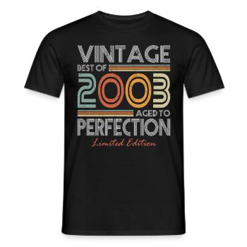 20. Geburtstag Jahrgang 2003 Best of 2003 - Männer T-Shirt - Schwarz - Vorne - AI Model Male 178 light (178cm)