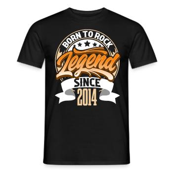 2014 Geburtsjahr Geburtstag Legende Born To Rock - Männer T-Shirt - Schwarz - Vorne - AI Model Male 178 light (178cm)