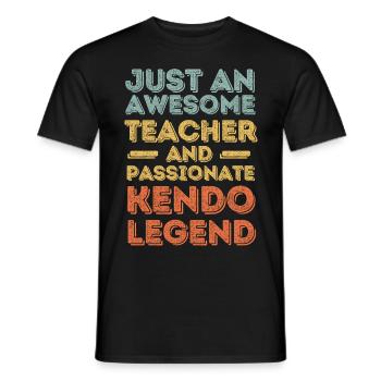 Teacher Kendo retro - Men's T-Shirt - black - Front - AI Model Male 178 light (178cm)