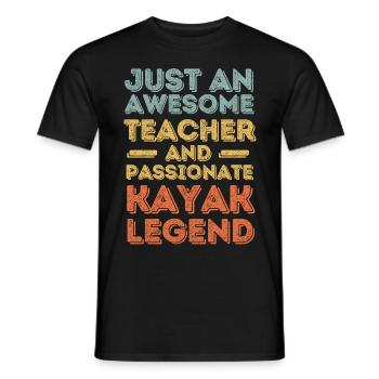 Teacher Kayak retro - Men's T-Shirt - black - Front - AI Model Male 178 light (178cm)