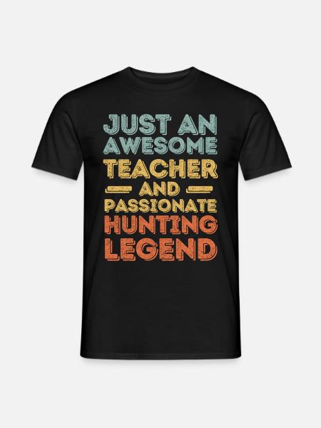 Teachers hunting retro - Men's T-Shirt - black
