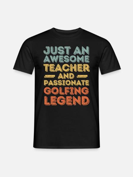 Professeur Golf rétro - T-shirt homme - noir