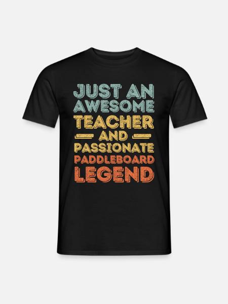 Teacher Paddleboard retro - Men's T-Shirt - black