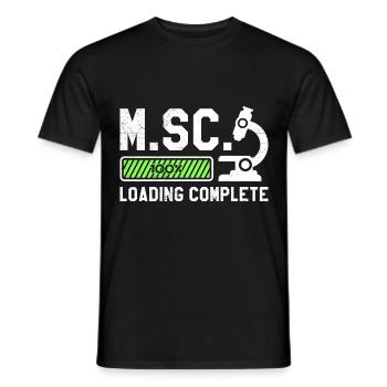 Master of Science Loading Diplôme de Master terminé - T-shirt homme - noir - Devant - AI Model Male 178 light (178cm)