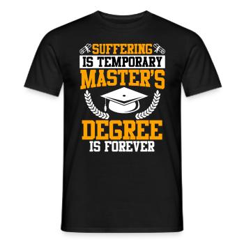 Souffrir brièvement le Master pour la vie Master - T-shirt homme - noir - Devant - AI Model Male 178 light (178cm)