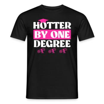 A hot Bachelor's degree Master's degree - Men's T-Shirt - black - Front - AI Model Male 178 light (178cm)