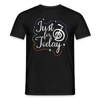 Juste pour aujourd’hui Holistique Healing Mains Reiki - T-shirt homme - noir - Devant - AI Model Male 178 light (178cm)