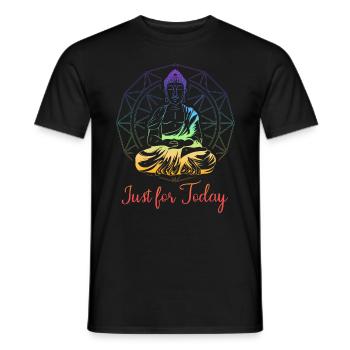 Just for Today Holistic Healing Hands Reiki - Men's T-Shirt - black - Front - AI Model Male 178 light (178cm)