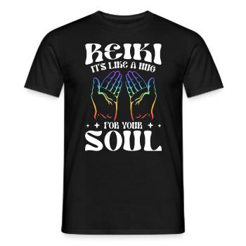 Energy Chakra Ganzheitliche Heilung Hände Reiki - Männer T-Shirt - Schwarz - Vorne - AI Model Male 178 light (178cm)