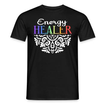 Chakra Holistic Healing Hands Energy Healer Reiki - Männer T-Shirt - Schwarz - Vorne - AI Model Male 178 light (178cm)