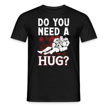 Jiu Jitsu Besoin d’un câlin Jujutsu Arts Martiaux MMA - T-shirt homme - noir - Devant - AI Model Male 178 light (178cm)