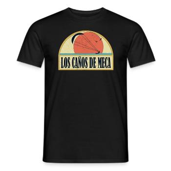 Kitesurfing Los Canos de Meca - Men's T-Shirt - black - Front - AI Model Male 178 light (178cm)