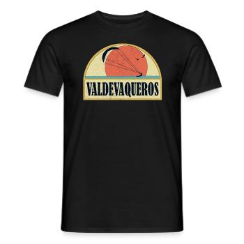 Kitesurfing Valdevaqueros - Men's T-Shirt - black - Front - AI Model Male 178 light (178cm)