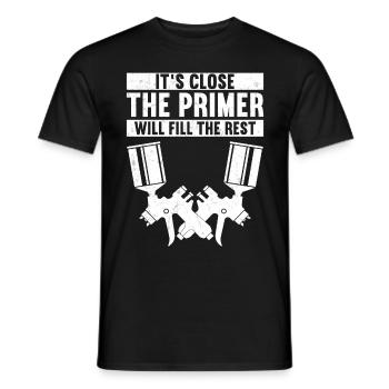 Es ist nah Der Primer füllt den Rest - Männer T-Shirt - Schwarz - Vorne - AI Model Male 178 light (178cm)