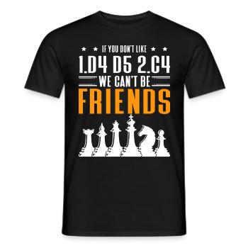 Schachturniertrainer Schachfigur Königin Schachtag - Männer T-Shirt - Schwarz - Vorne - AI Model Male 178 light (178cm)