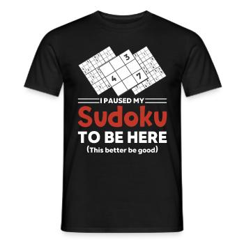 Sudoku Puzzle Sudoku Grid Sudoku lösen Sodoku - Männer T-Shirt - Schwarz - Vorne - AI Model Male 178 light (178cm)
