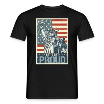 Vierter Juli Unabhängigkeitstag Froher 4. Juli - Männer T-Shirt - Schwarz - Vorne - AI Model Male 178 light (178cm)