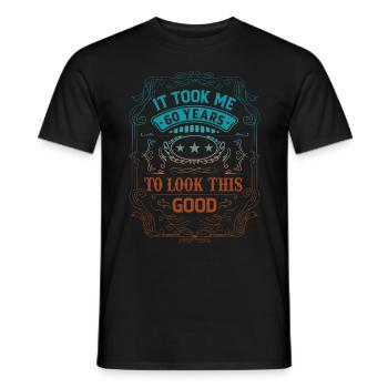 Il m’a fallu 60 ans Adult Humor Spr - T-shirt homme - noir - Devant - AI Model Male 178 light (178cm)