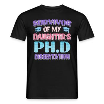 Ma fille a un doctorat - T-shirt homme - noir - Devant - AI Model Male 178 light (178cm)