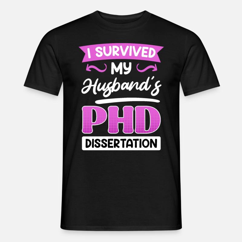 Ph.D. Grad Min mand overlever Ph.D. - Mænd T-shirt - sort