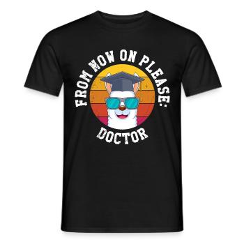 Désormais, il s’appelle Herr Doktor Doktortitel - T-shirt homme - noir - Devant - AI Model Male 178 light (178cm)