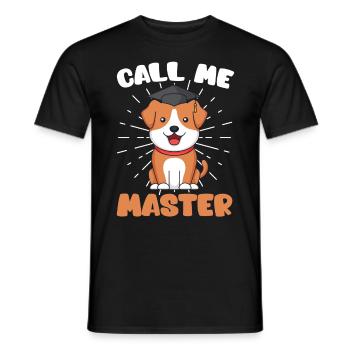 Call Me Master Dogs Fan Master Degree - Men's T-Shirt - black - Front - AI Model Male 178 light (178cm)