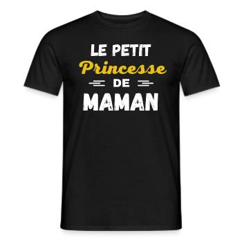 Le prince de maman - T-shirt homme - noir - Devant - AI Model Male 178 light (178cm)